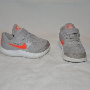 NIKE Grey & Orange Tanjun Kids Size Gray 6c